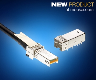 Mouser供貨TE Connectivity微型SFP+連接器和電纜組件 尺寸更小，性能更優